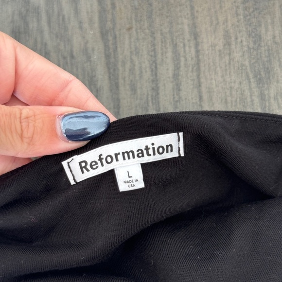REFORMATION Cello Black Knit Top - Picture 6 of 9